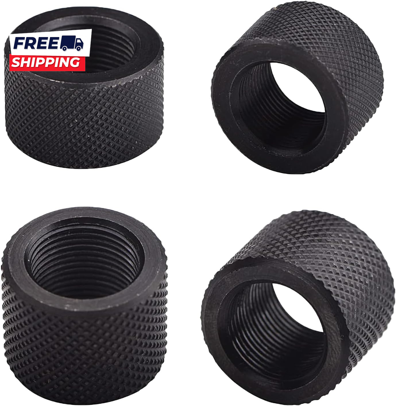 4 Pack 1/2 X 28 2PC & 5/8 X 24 2PC Steel Thread Protector