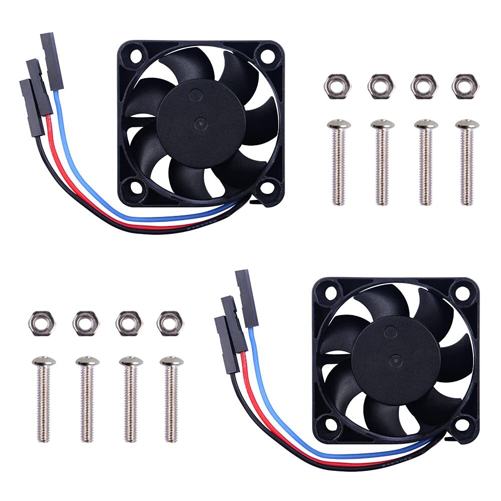 2pcs Pwm Controllable Fan For Raspberry Pi Speed Adjustment Fan 40x40x10mm For R