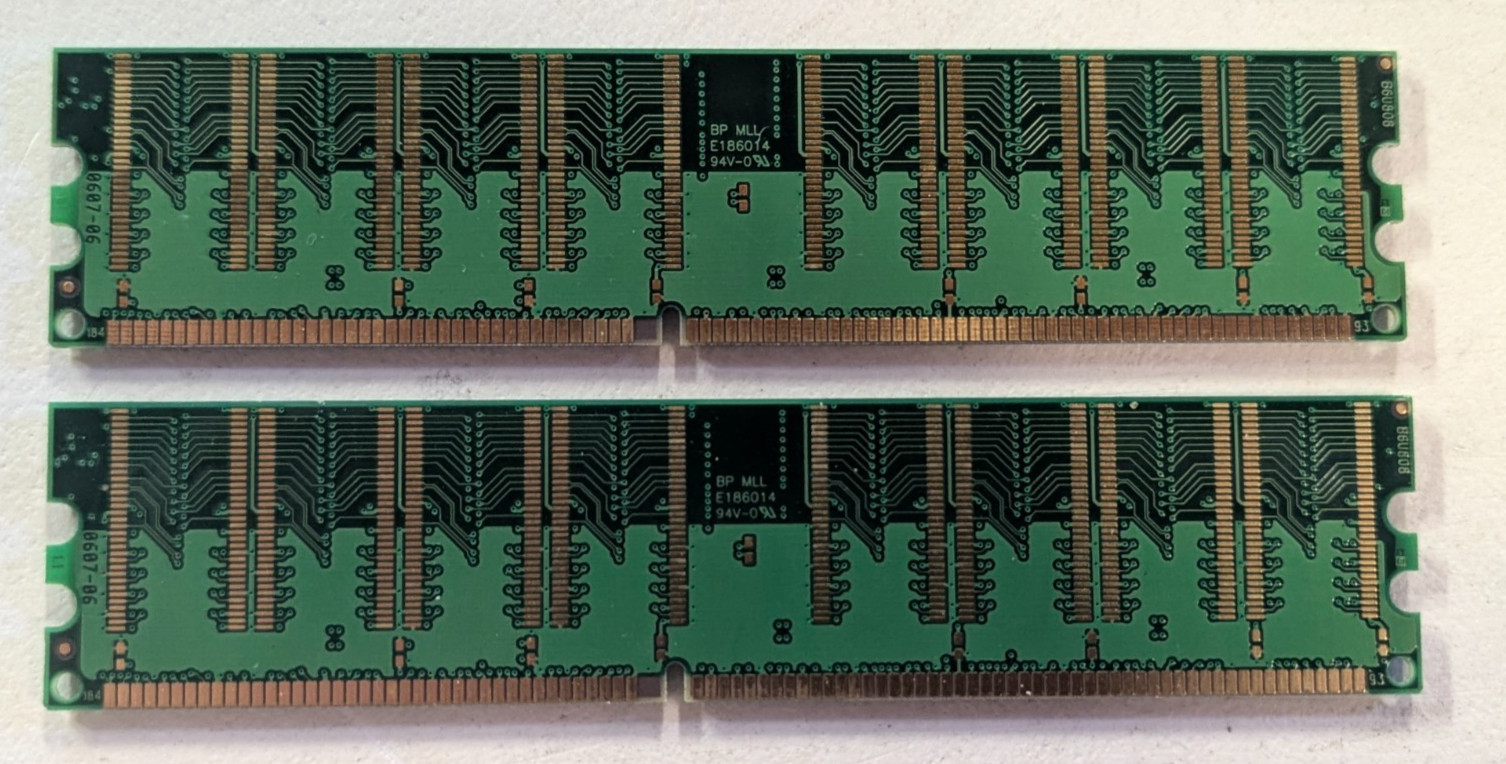 DRAM Master 512MB Kit 2x256MB PC3200 DDR400 DDR1 184-Pin DIMM RAM
