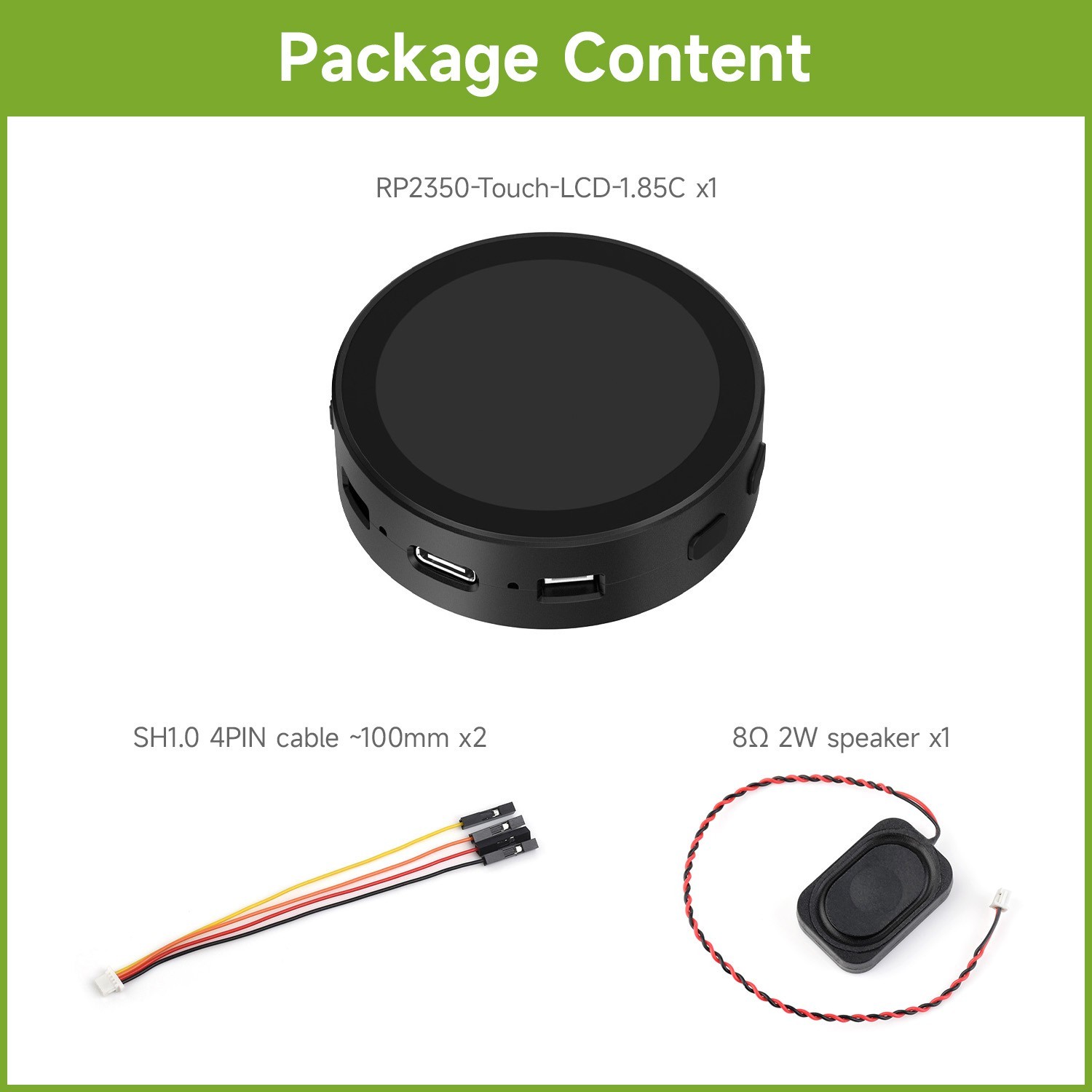 Waveshare RP2350 1.85inch Round LCD Development Board 360×360 65K Dual-core