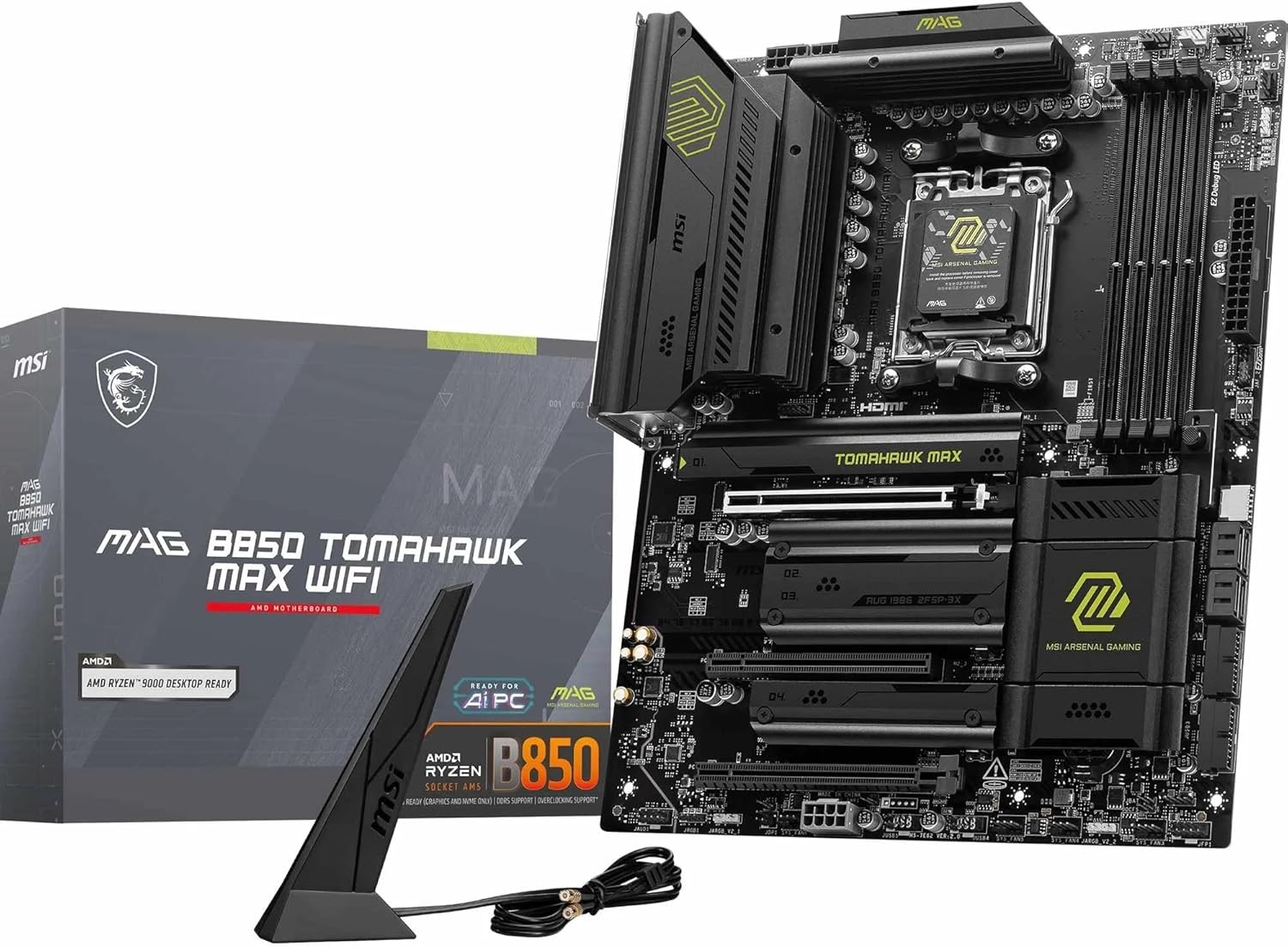 (Factory Refurbished) MSI MAG B850 TOMAHAWK MAX WIFI AM5 AMD DDR5 Motherboard
