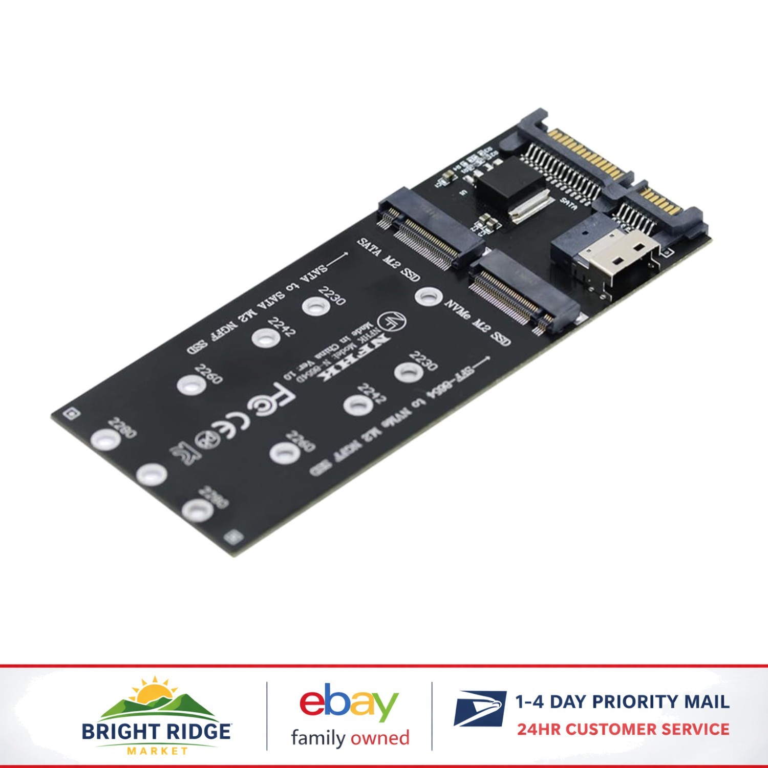 SFF-8654 to U2 Adapter for M.2 PCIe SSD & SATA SSD with Slimline Interface