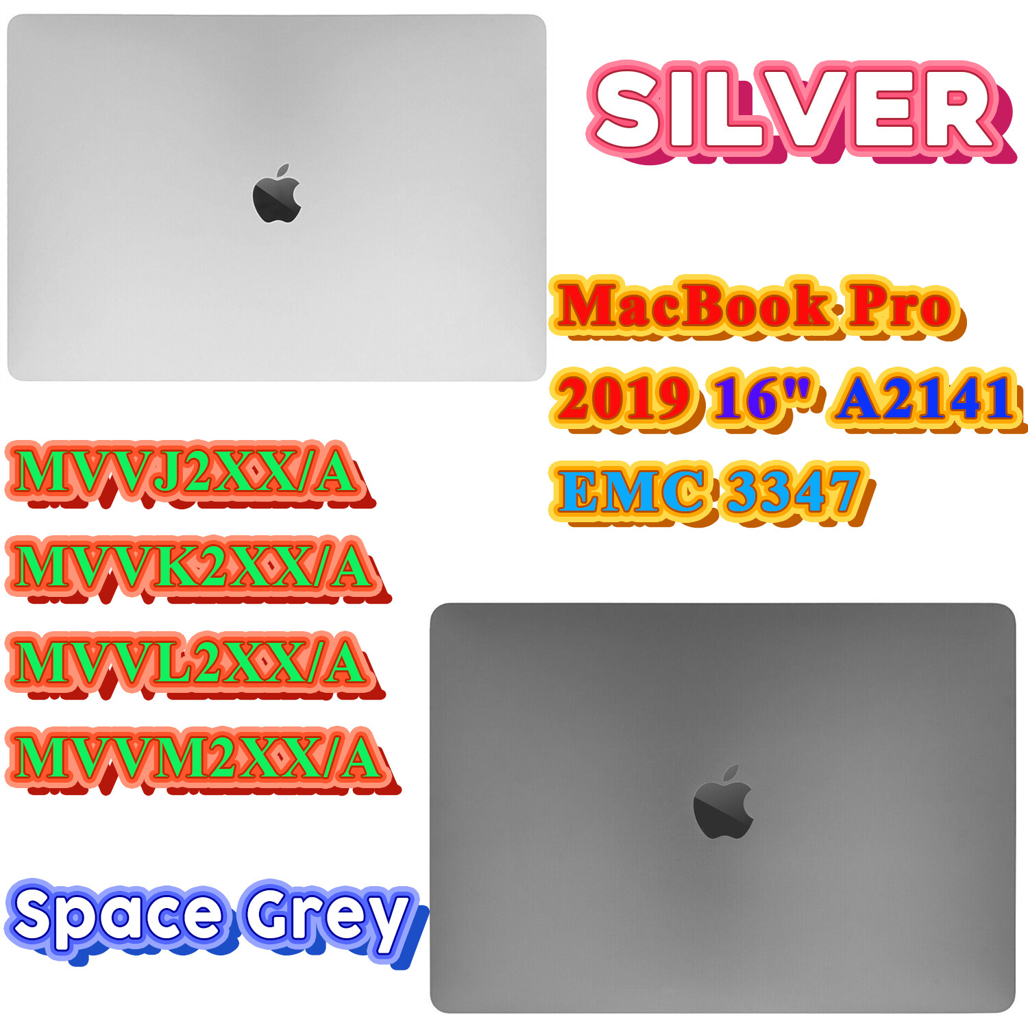 MacBook Pro 16″ A2141 2019 2020 661-14200 Retina LCD Screen Space Gray EMC 3347