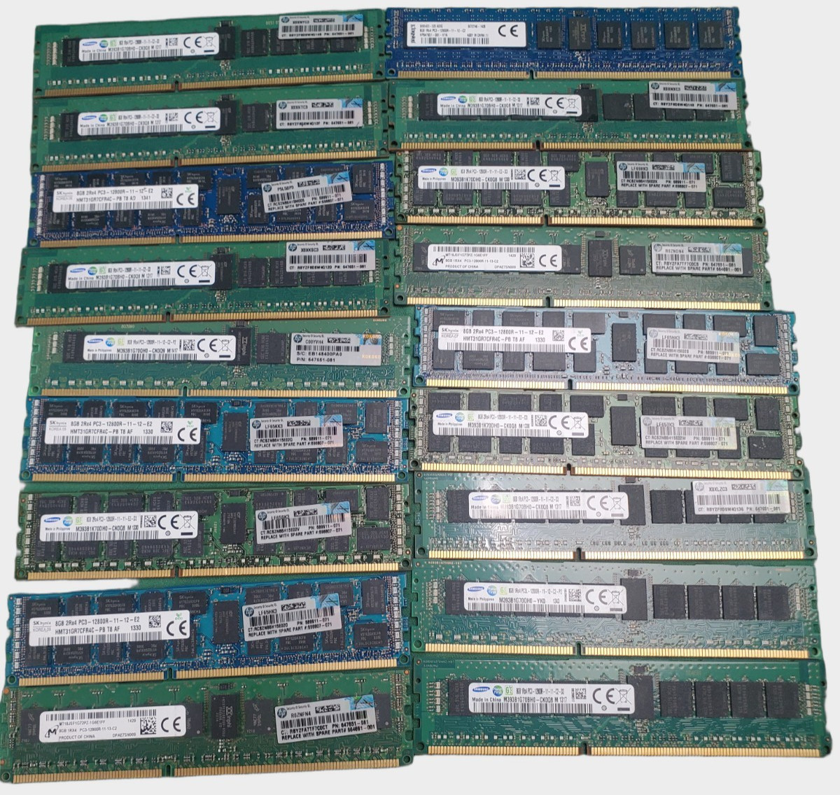 [Lot of 10] Mixed Major Brand DDR3 8GB RDimm ECC Registered Server Ram – Tested