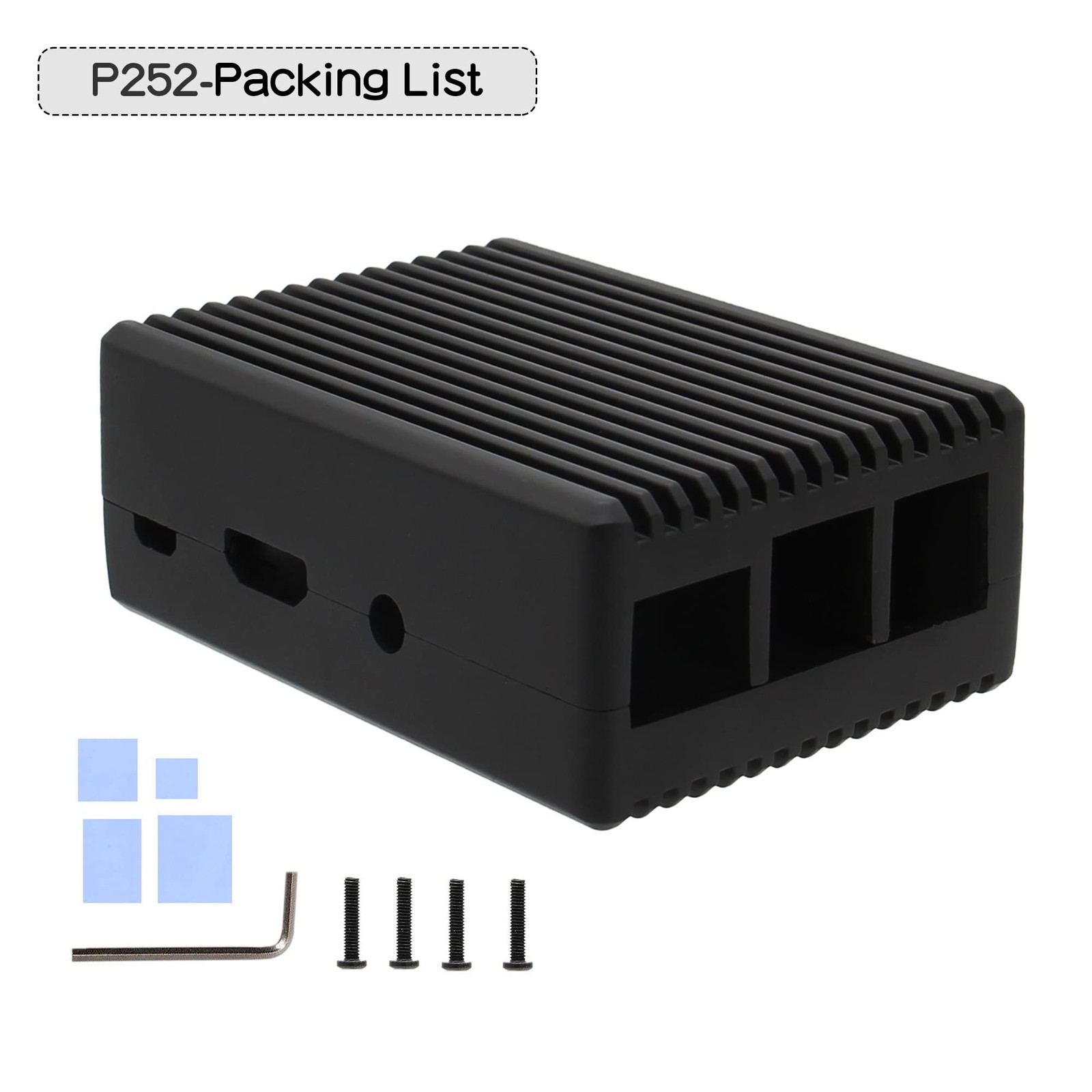 For Raspberry Pi 3 B+ Case, Aluminum Alloy Heavy Duty Passive Cooling Metal Case
