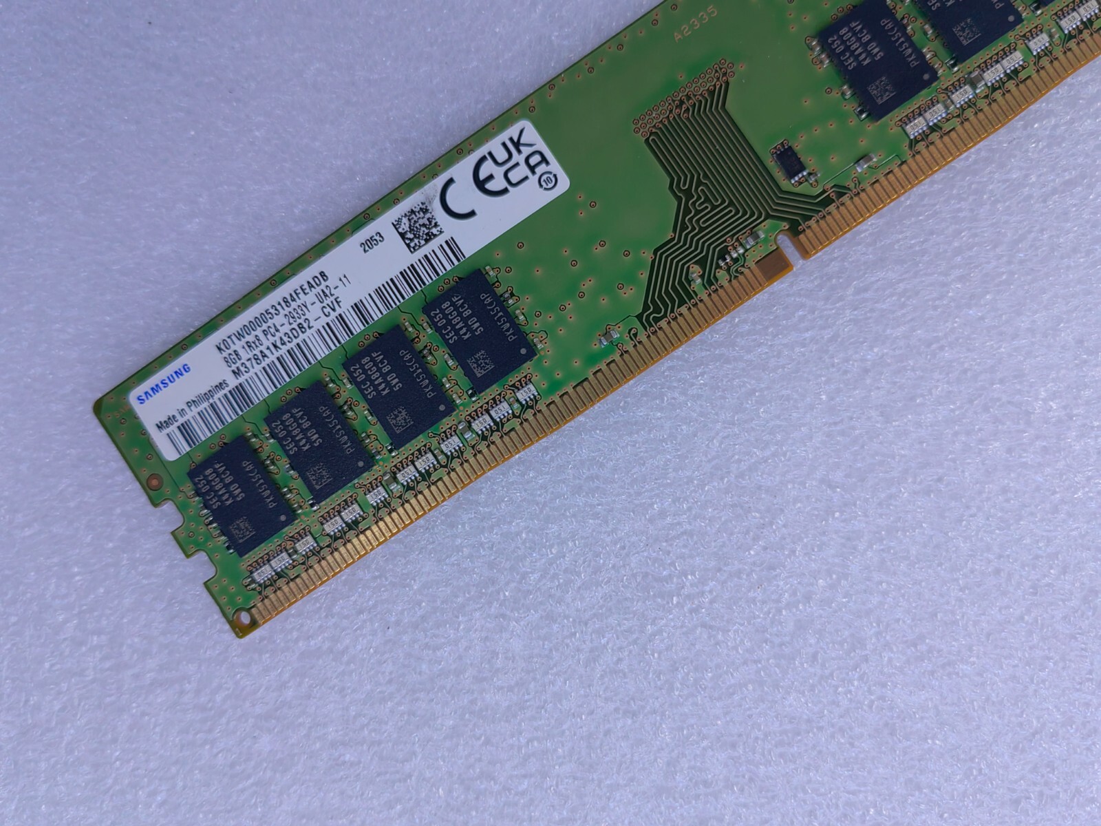 Samsung 8GB DDR4 2933MHz Desktop DIMM RAM 1Rx8 PC4-2933Y M378A1K43DB2-CVF