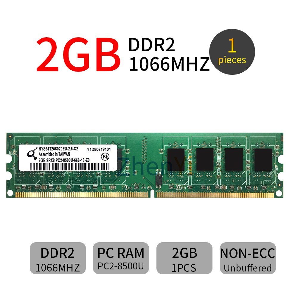 8GB 4GB 2GB DDR2 1066MHz PC2-8500U DIMM RAM OC Desktop Gaming Memory Qimonda LOT