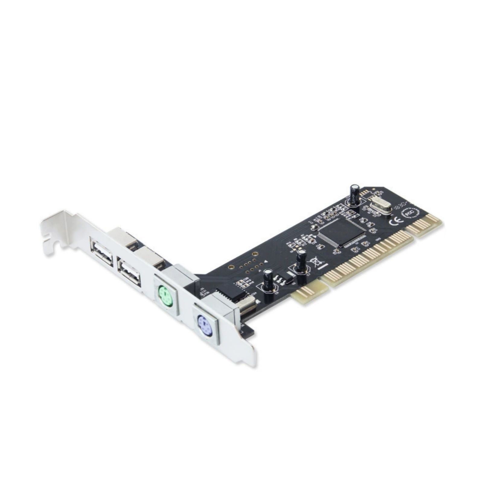 PCI 32bit to 2x USB 2.0 + 2x PS2 PS/2 Port For PC Keyboard Mouse Adapter Card