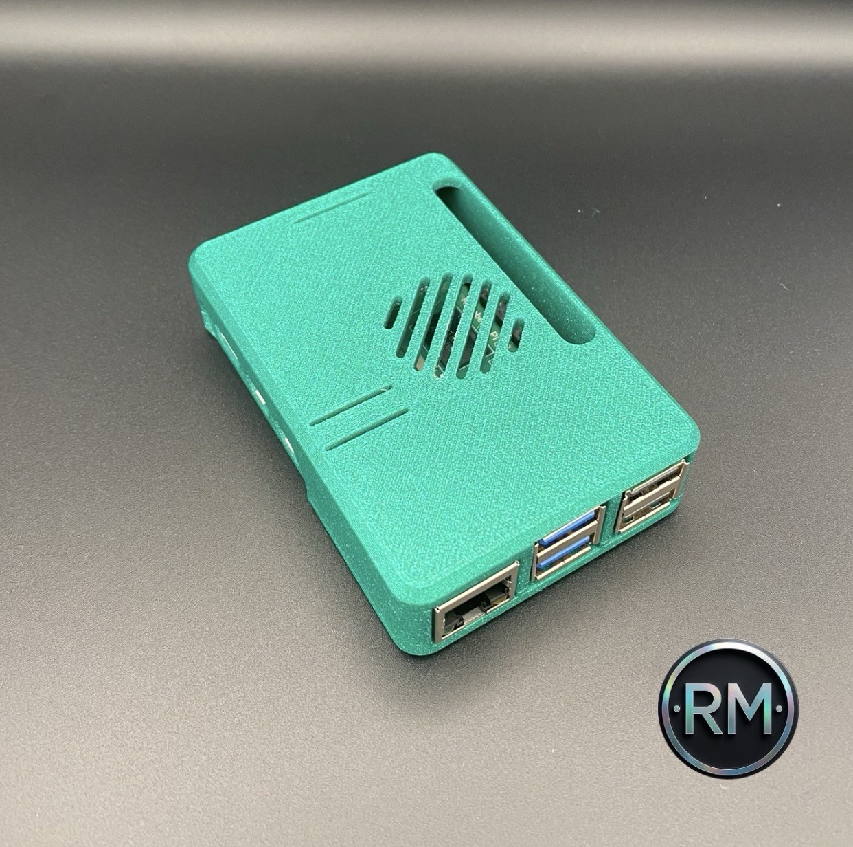Raspberry Pi 5 Case | Snap Fit | Active Fan Cooler Compatible | Aurora Green PLA