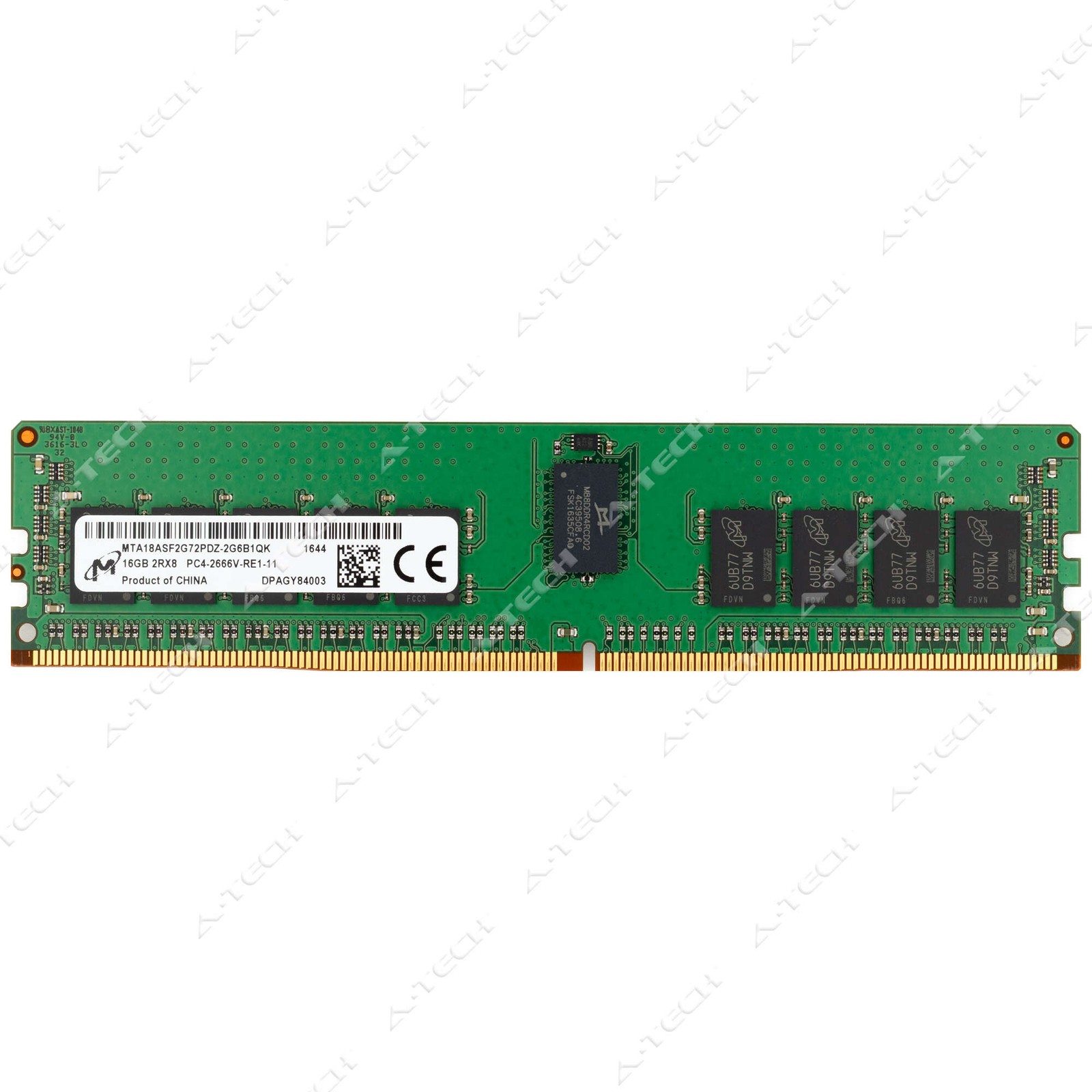 Micron 16GB DDR4 2666 MHz ECC RDIMM Server Memory RAM (MTA18ASF2G72PDZ-2G6B1) 1x