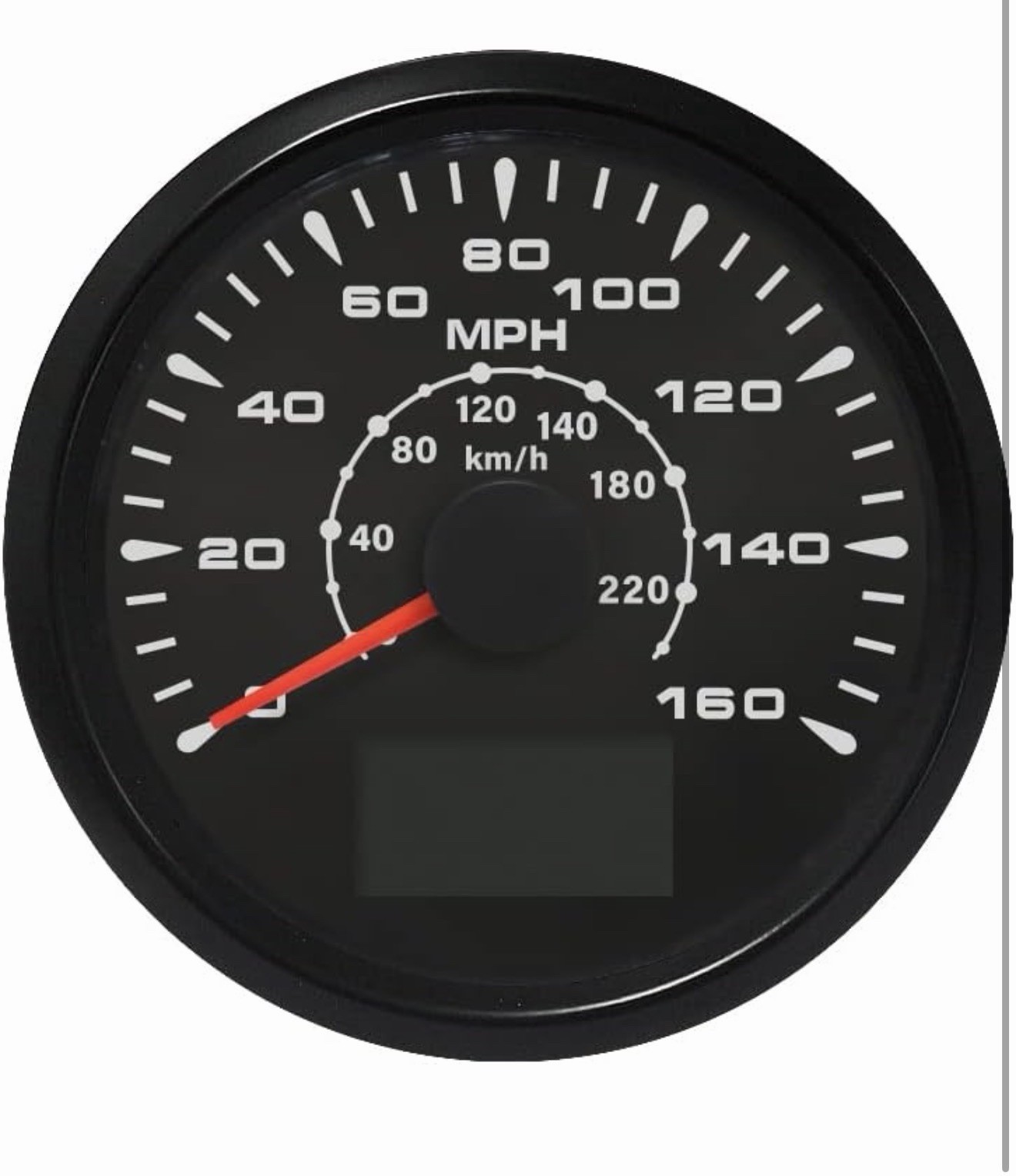 Universal MPH GPS Speedometer Odometer Kit 160MPH/260KmPH 12/24V 85mm