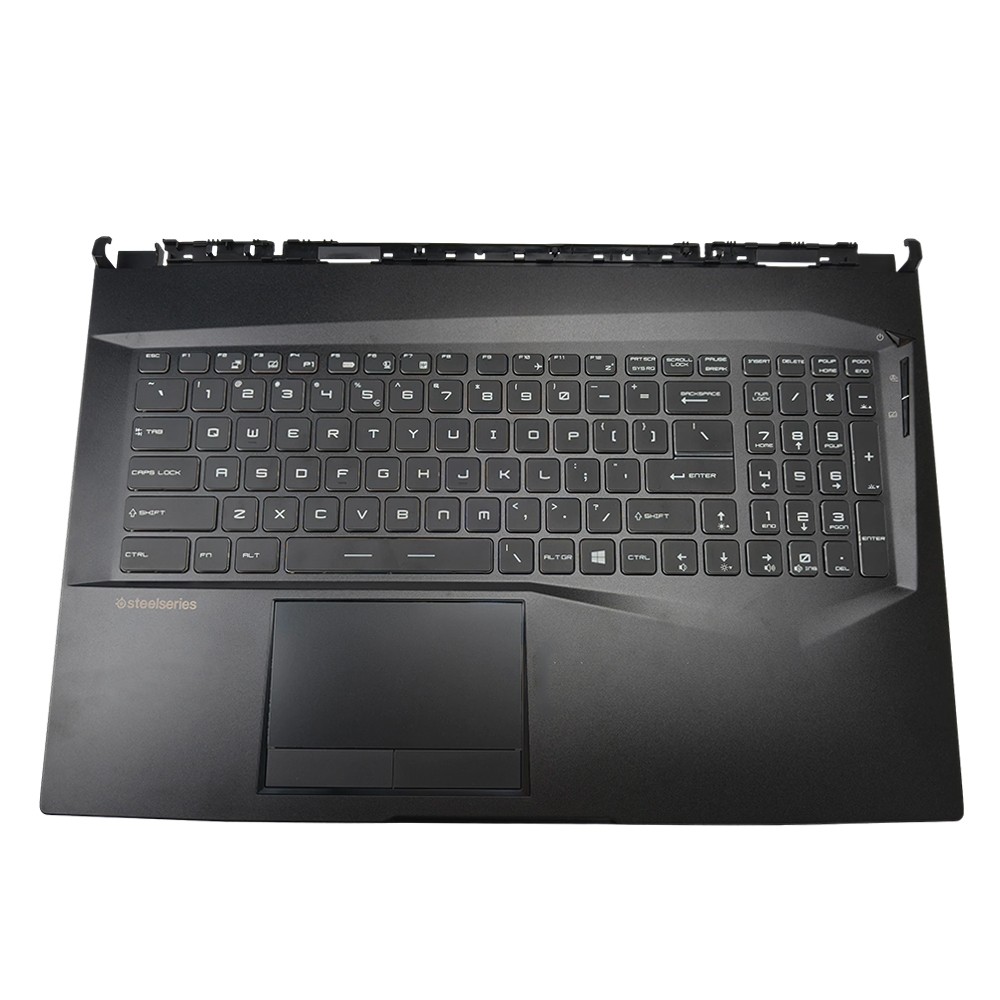 For MSI GE75 3077E2C213Y Palmrest Full Color Backlit Keyboard Non-Touchpad Black