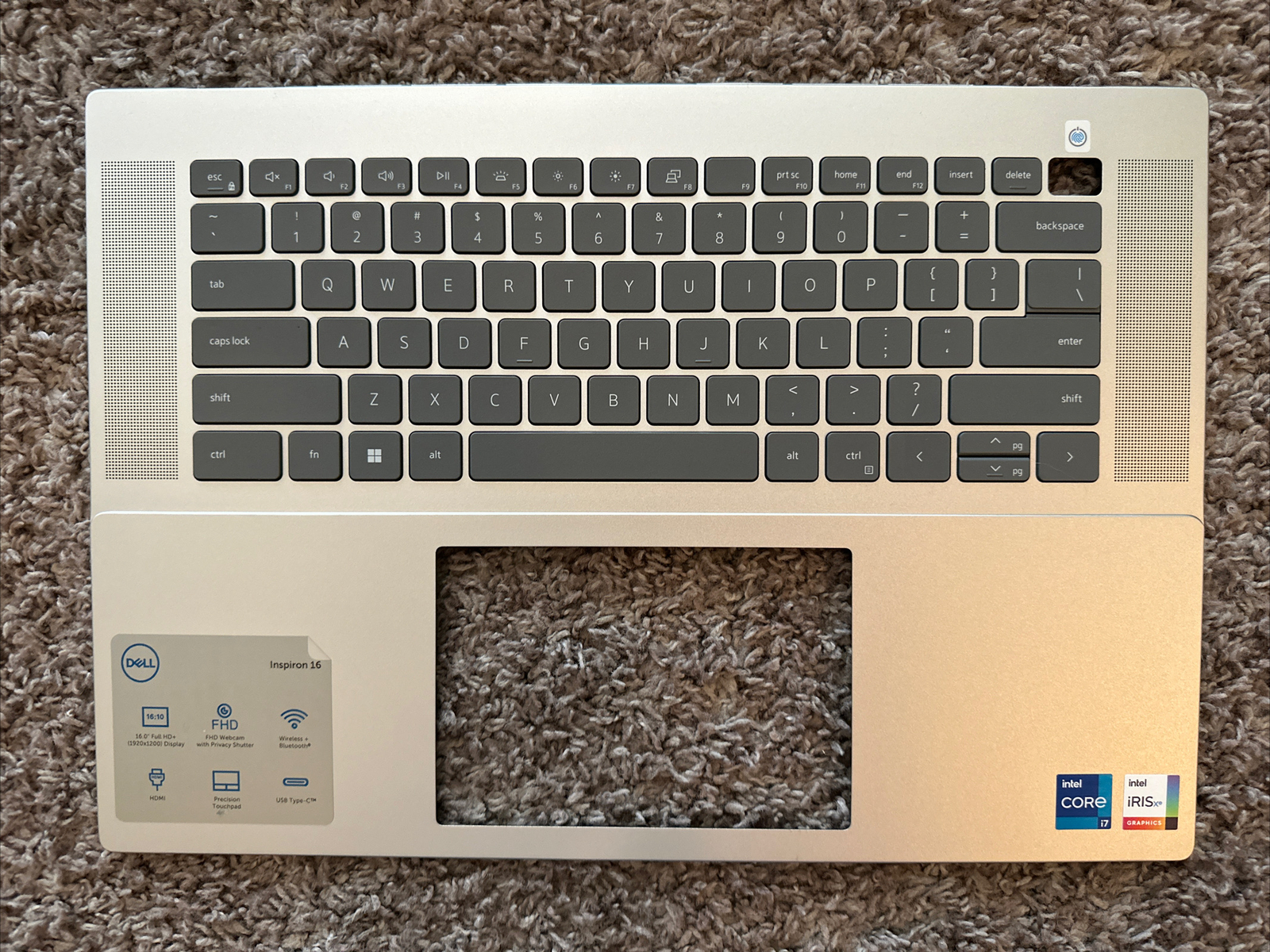 Dell Inspiron 16 5625 Laptop Palmrest with Backlit Keyboard HJ5PC 0HJ5PC B29
