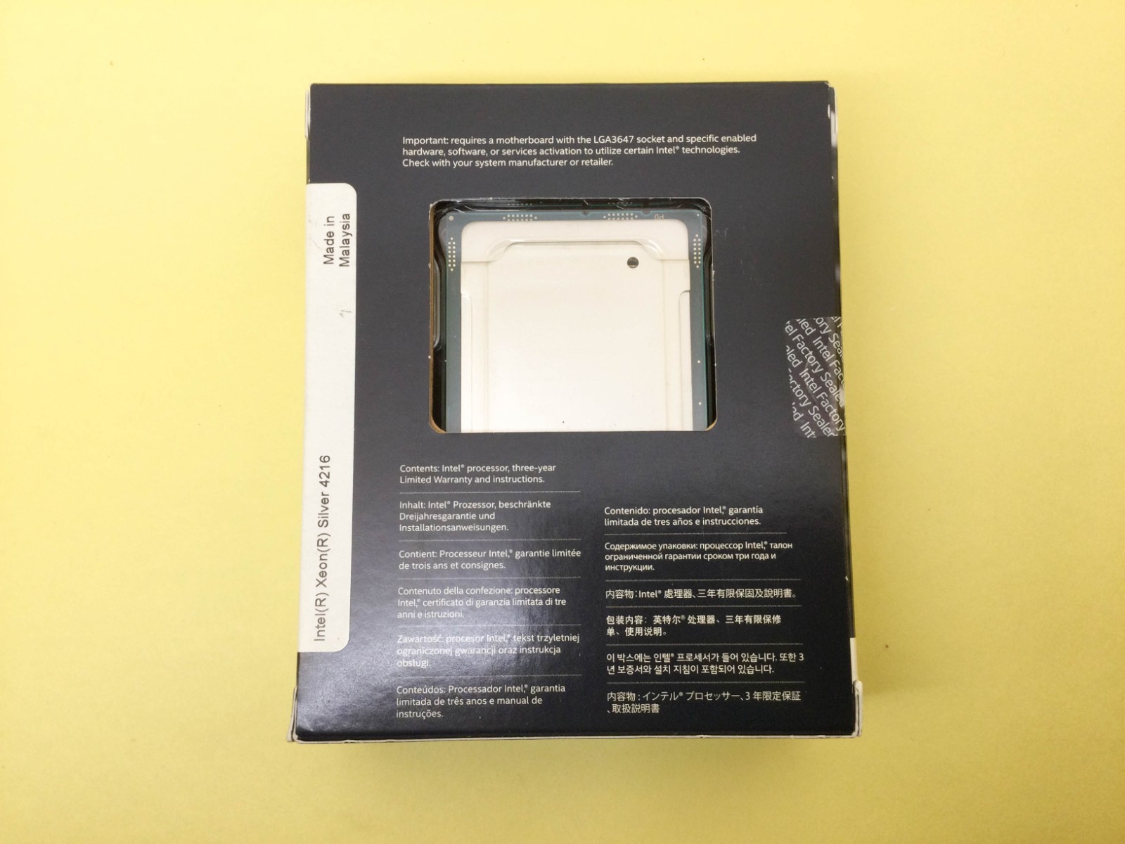 SRFBB INTEL XEON PROCESSOR SILVER 4216 16-CORE 2.10GHZ 22MB 100W CPU New Sealed