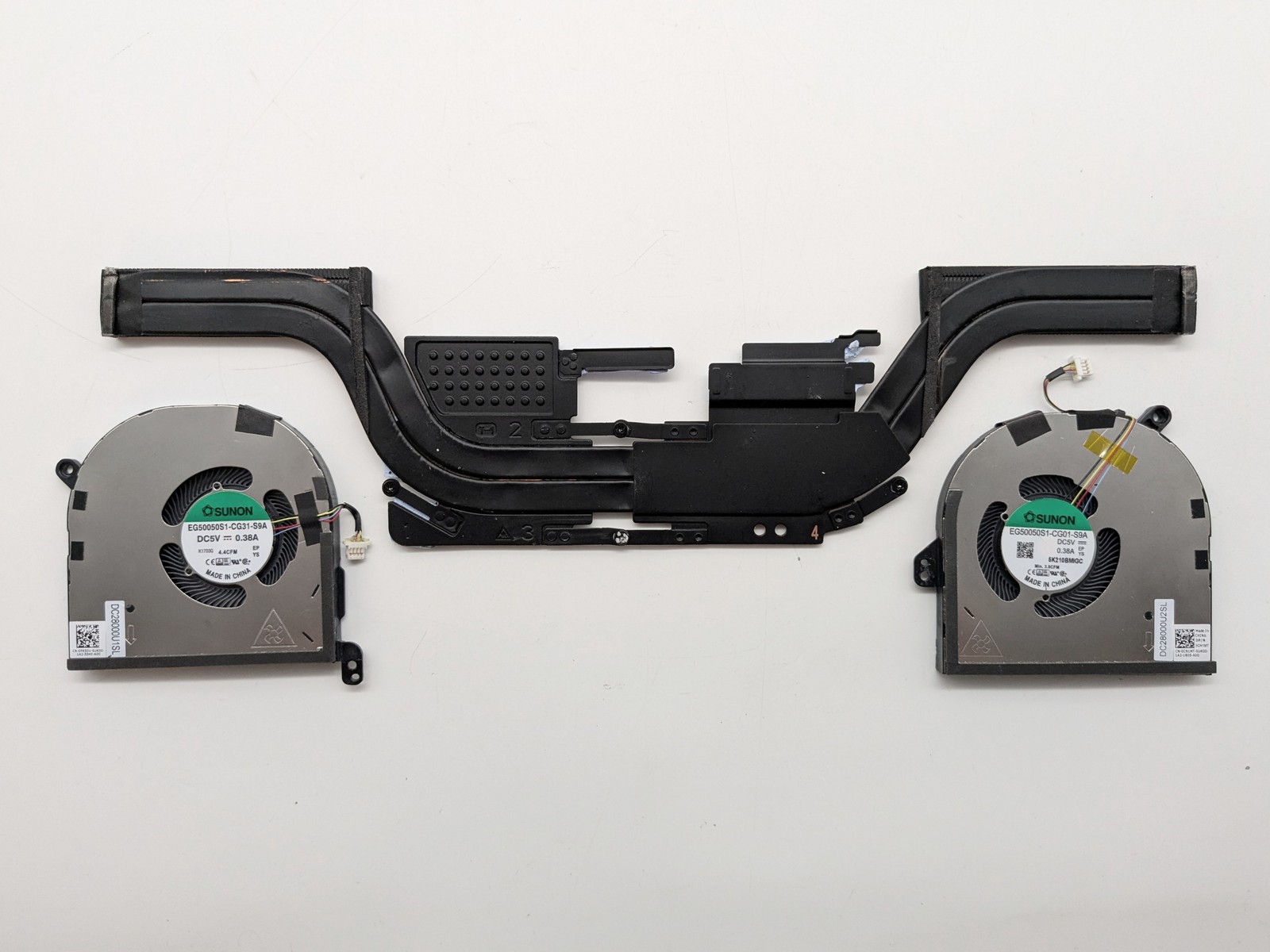 Dell XPS 9510 Precision 5560 CPU Heatsink and Fans CN1MT FK50V
