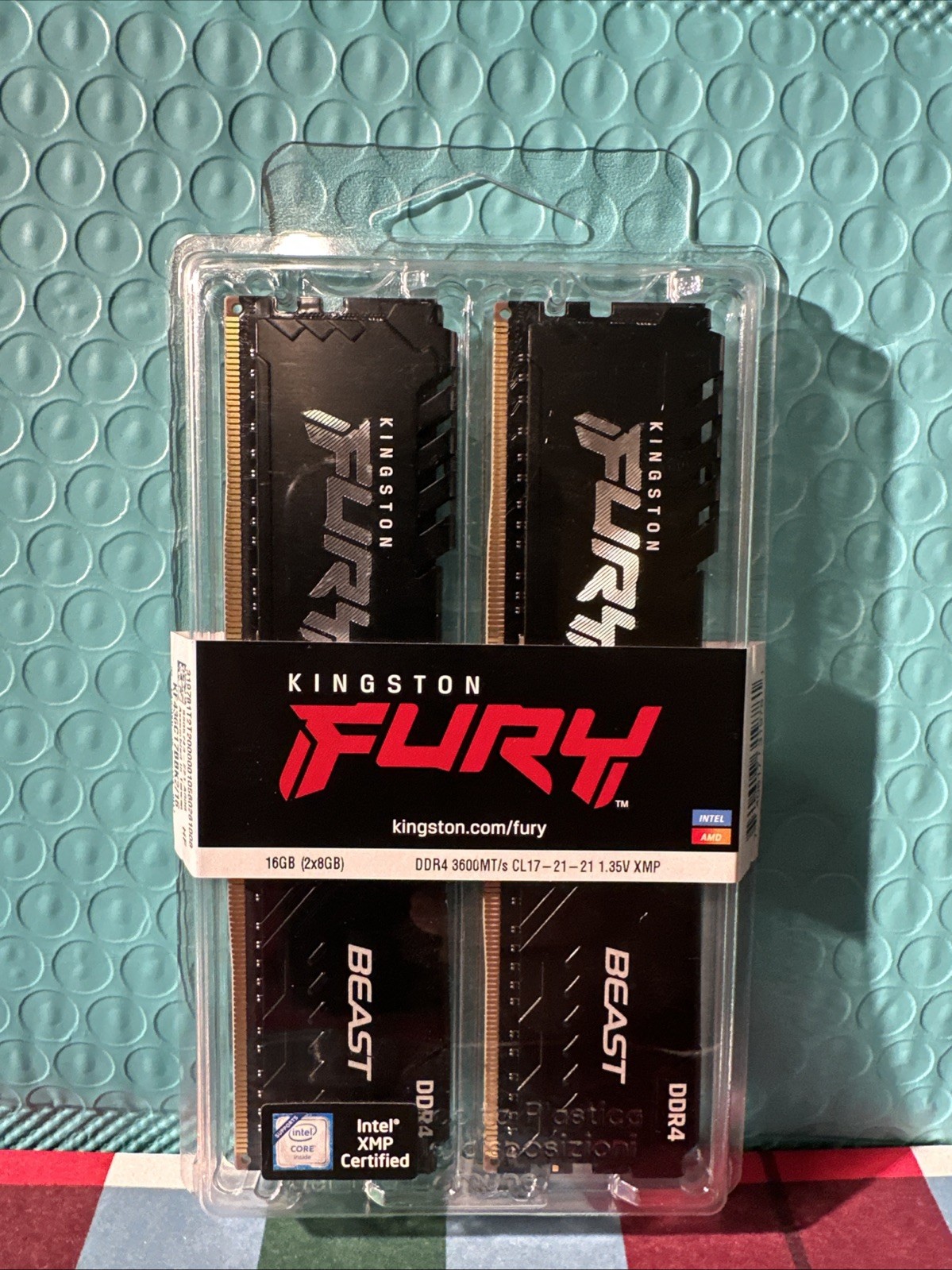 Kingston FURY Beast 16GB (2 x 8GB) DDR4 SDRAM Memory Kit (KF436C17BBK2/16) 3600m
