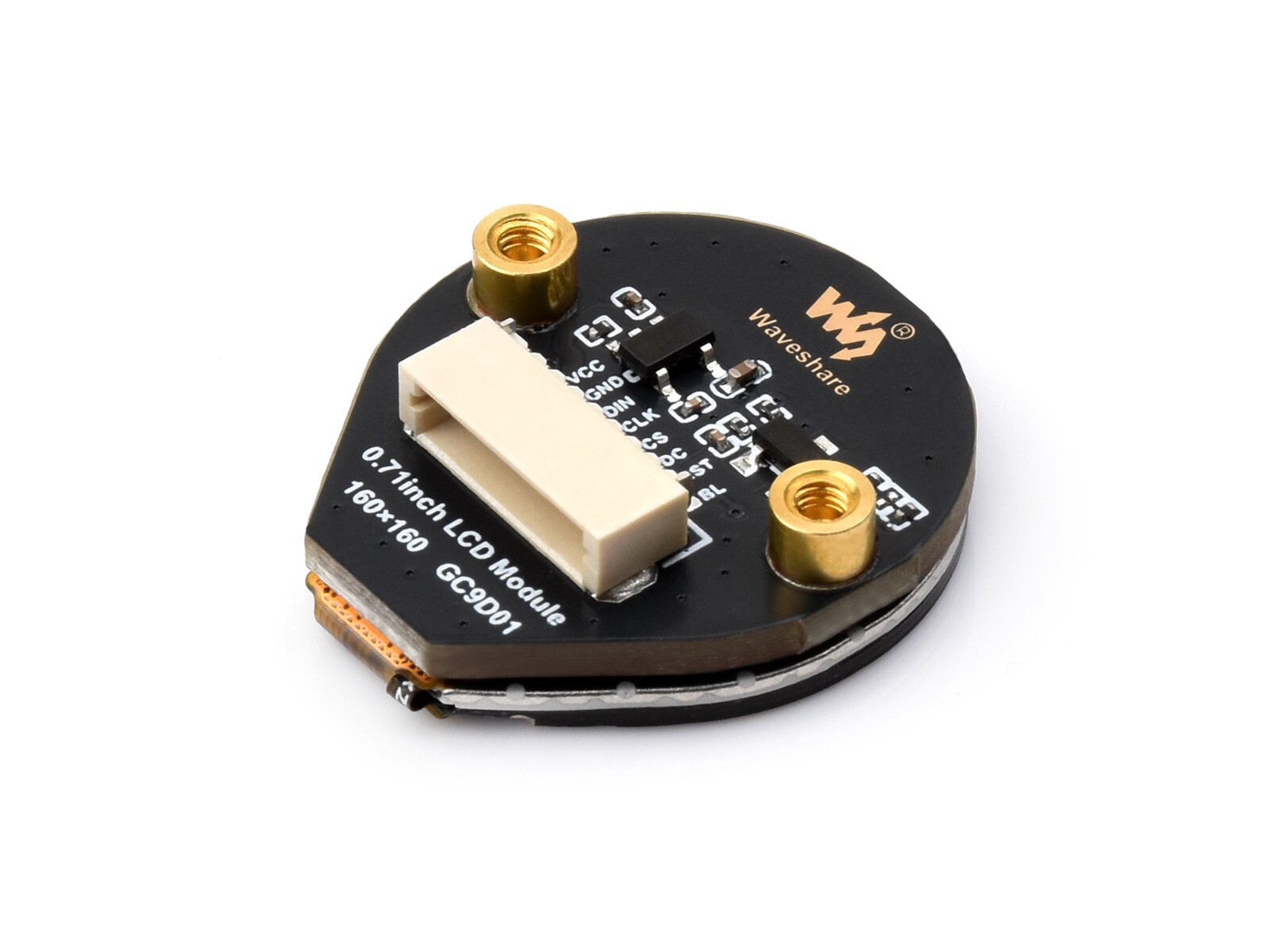 Waveshare 0.71inch Round LCD Display Module, 160×160 Resolution, SPI 65K colors