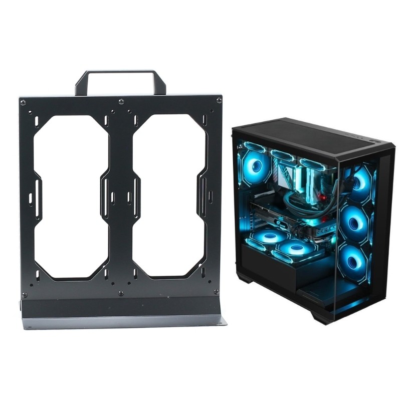 Space Saving Two 240mm External Radiators Bracket Metal PC Cooling Accessory