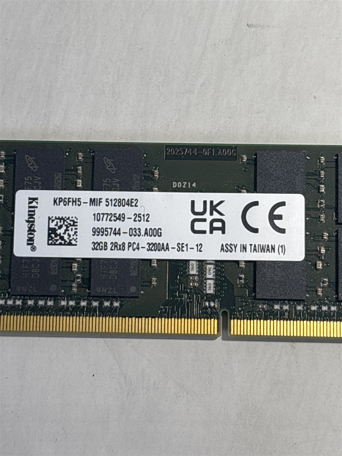 Kingston 32GB 2Rx8 PC4-25600 DDR4-3200 Laptop RAM KP6FH5-MIF SNPP6FH5C