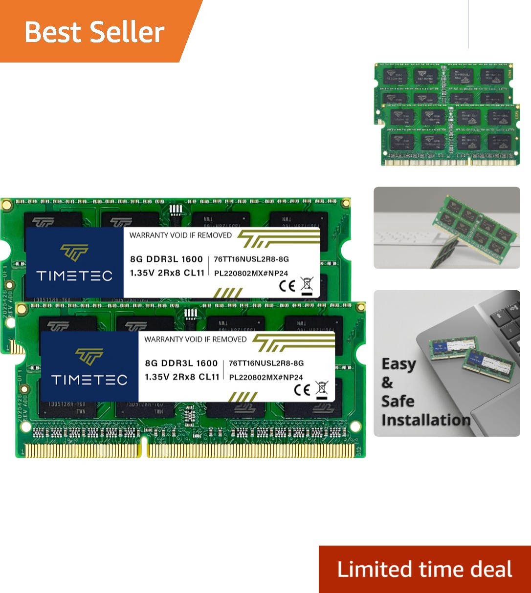 Upgrade to 16GB DDR3L Laptop Memory – 1600MHz CL11 SO-DIMM Kit
