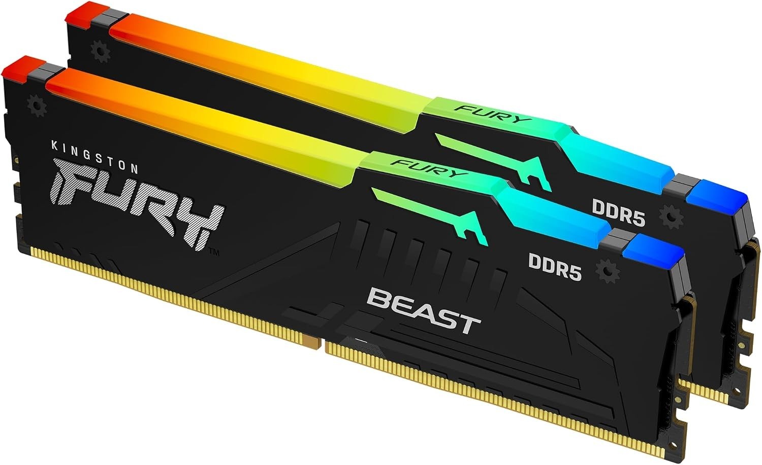 Kingston FURY Beast RGB 16GB 2x8GB 6000MT/s DDR5 CL30 Desktop Memory AMD EXPO