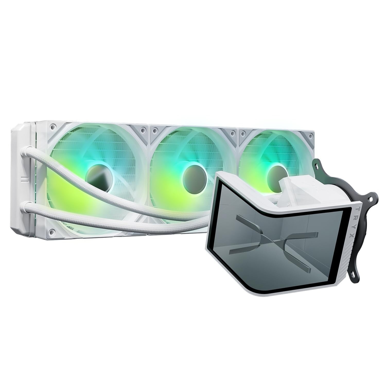 TRYX LP360LAM3MG0W 360mm ARGB Liquid CPU Cooler with Curved AMOLED Display