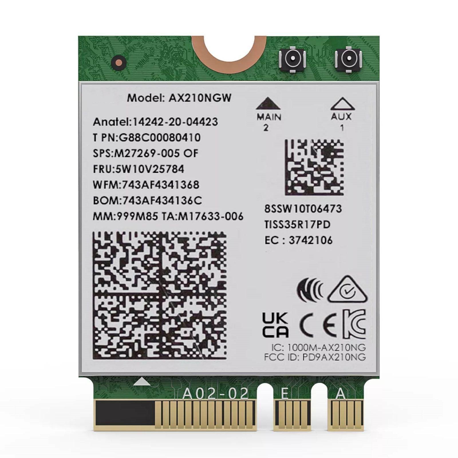 WiFi 6E M.2 Module Broader 6GHz Band For More Bandwidth For Intel AX210NGW