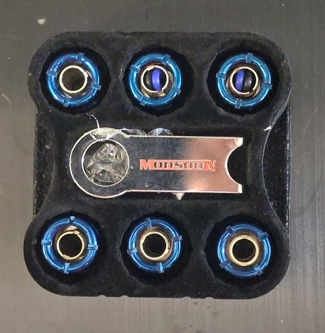 Monsoon Free Center Compression Fittings, 3/8″ x 1/2″ 6-Pack – Blue