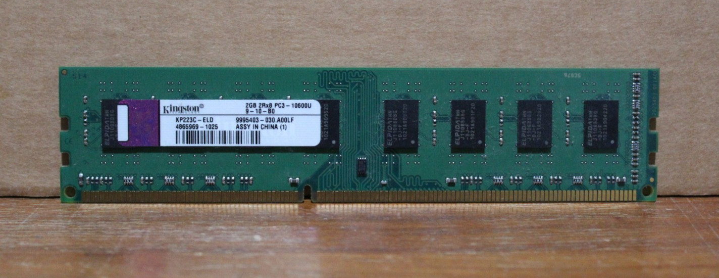 Kingston 2GB 2Rx8 PC3-10600U 1333mhz DDR3 KP223C-ELD Desktop RAM – Tested