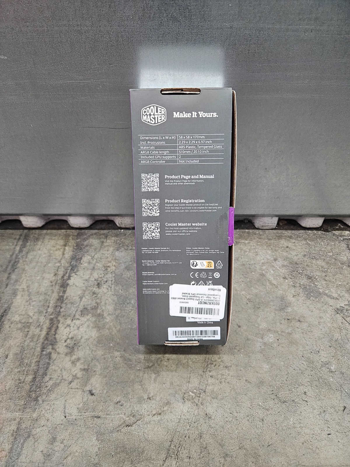 Cooler Master ARGB GPU Support Bracket – with original box and all accessories