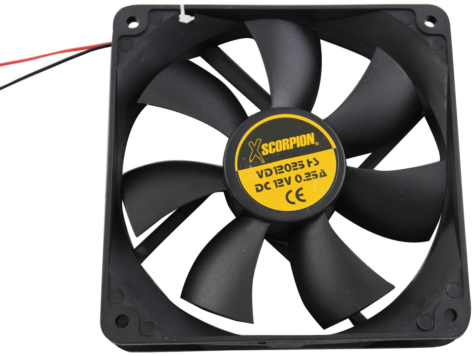 Xscorpion FAN61 12-Volt 6-Inch Square Rotary 1 Count (Pack of 1), Black