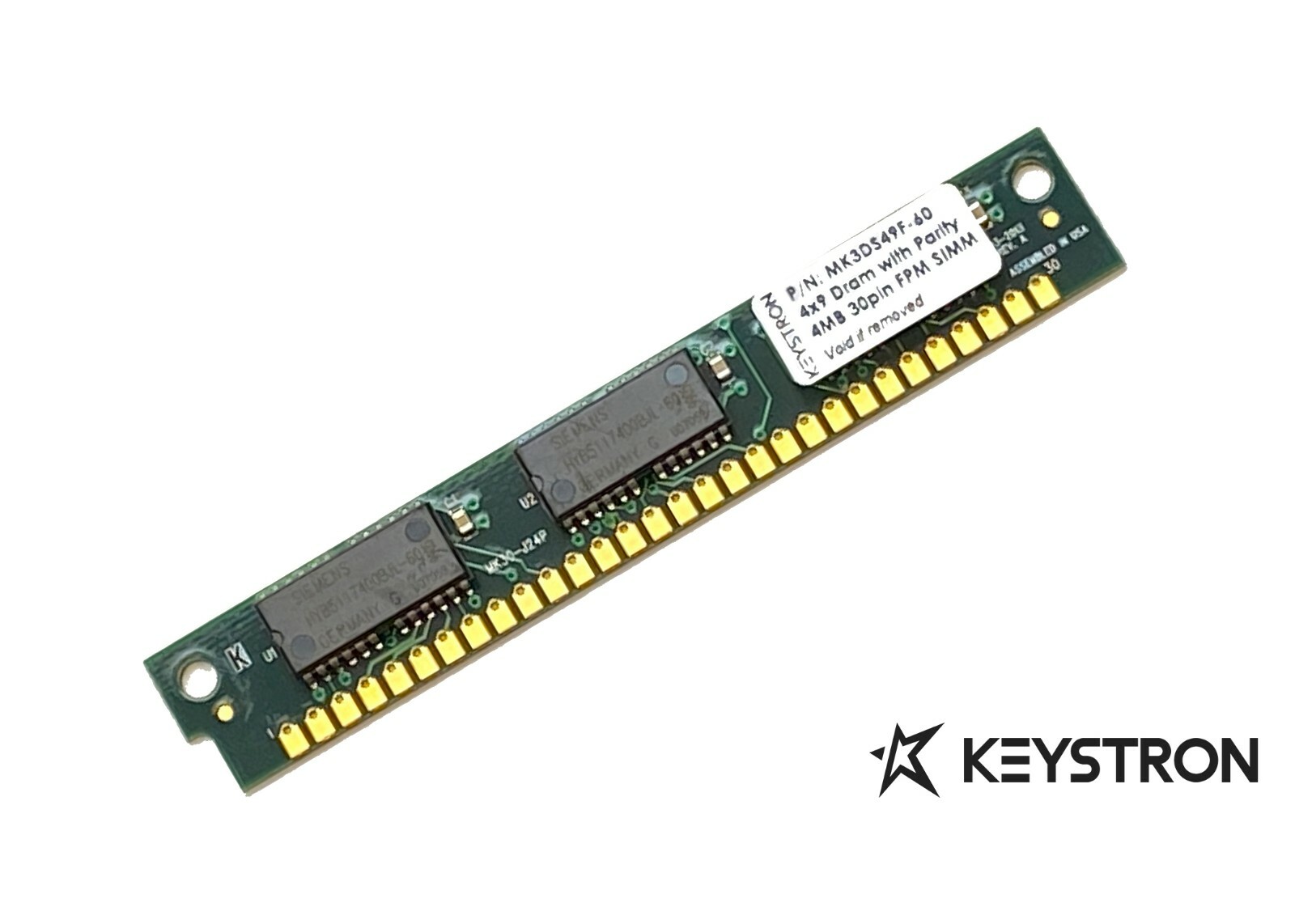 4MB 30pin FAST PAGE FP FPM SIMM RAM MEMORY with parity 4×9 30-pin 60-ns