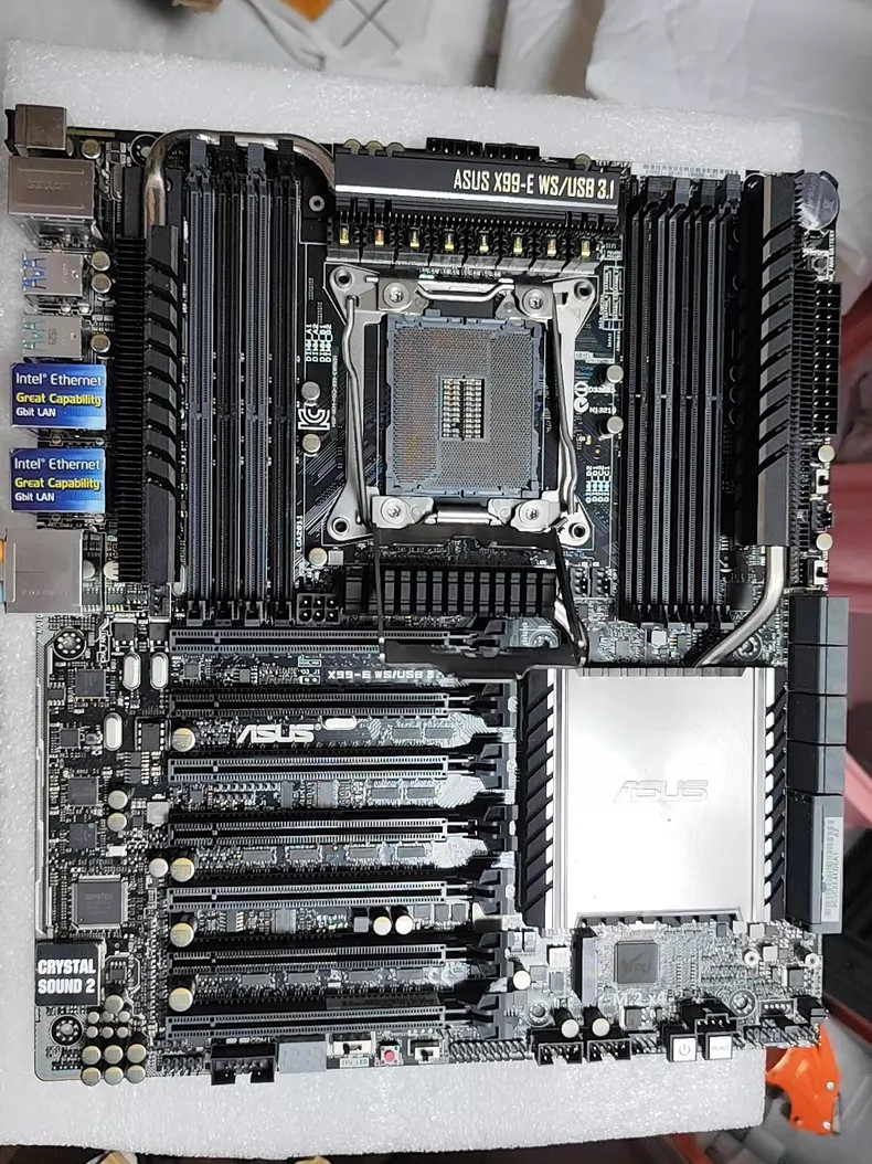 Asus x99-e ws/usb3.1 motherboard lga2011-v3 ATX ddr4 and I/O shield DDR4 XMP SLI