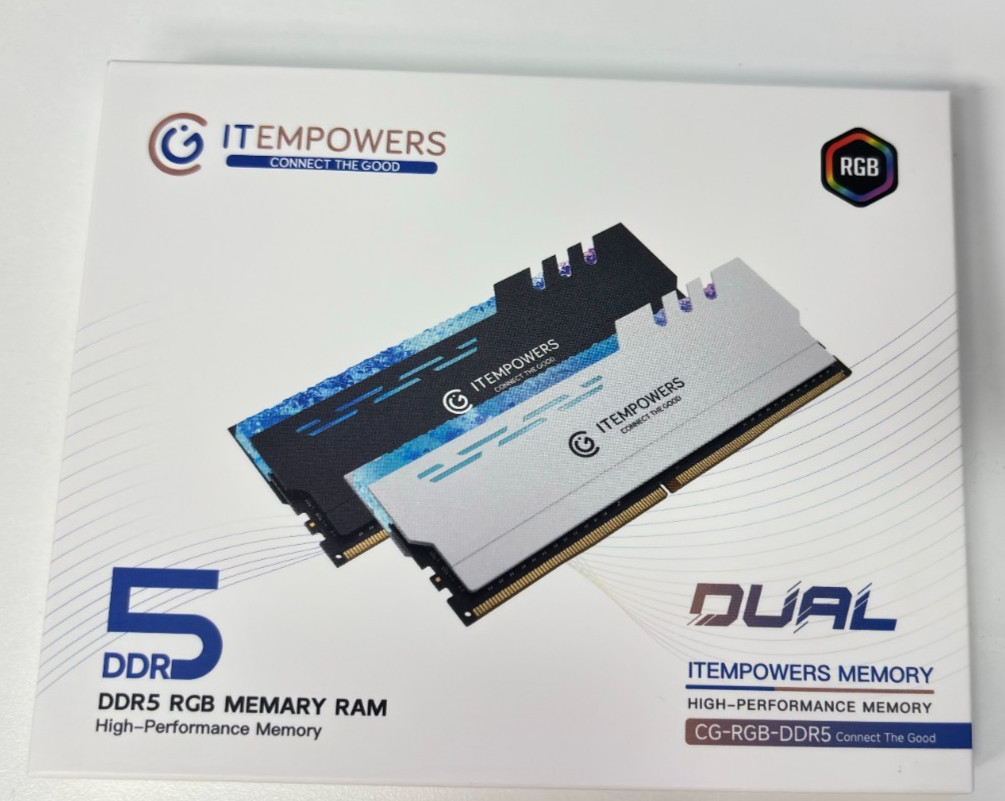 ITEMPOWERS 32GB (2x16GB) DDR5 6000MHz RGB RAM Dual Kit Desktop Memory FOR GAMING