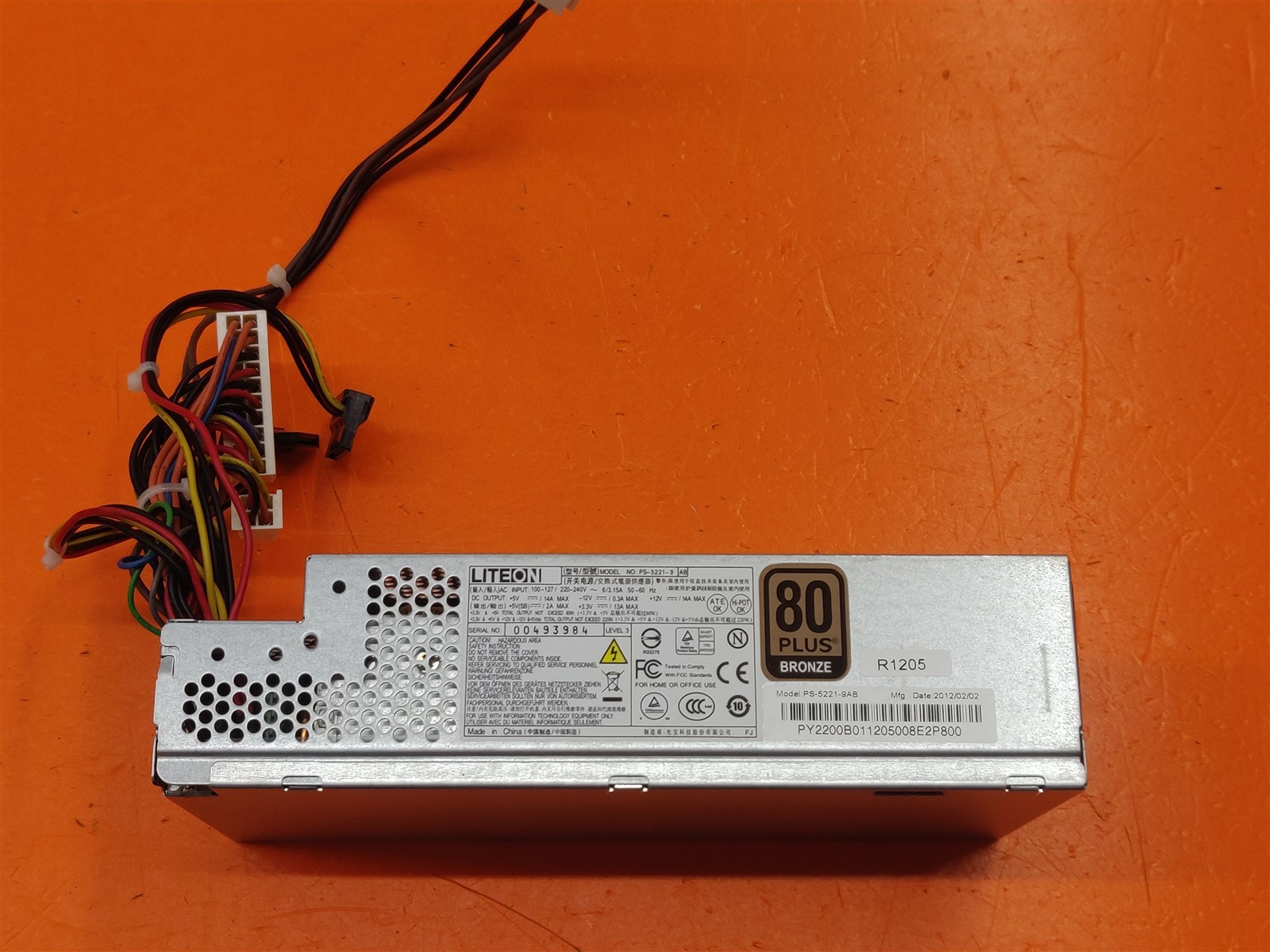 ⭐️⭐️⭐️⭐️⭐️ Desktop PC Power Supply Lite-On PS-5221-9AB 220W 80 Plus Bronze