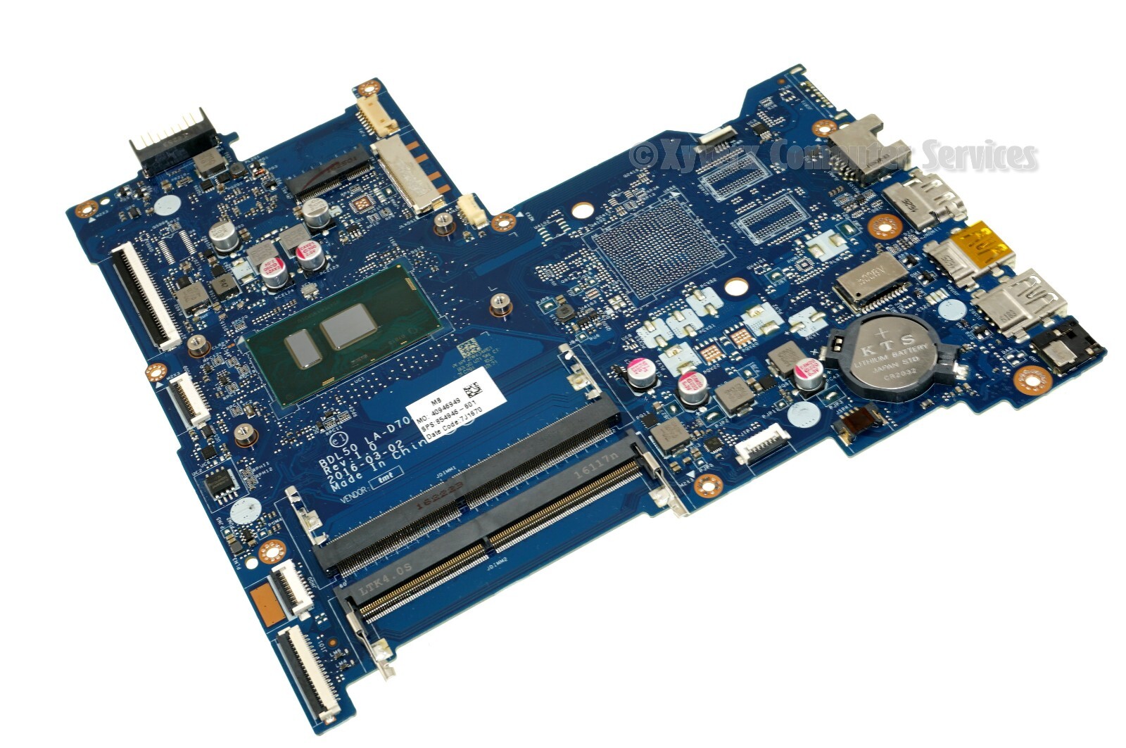 854949-601 LA-D704P OEM HP MOTHERBOARD INTEL i3-6100U 2.3GHZ 15-AY091MS (DD54)*