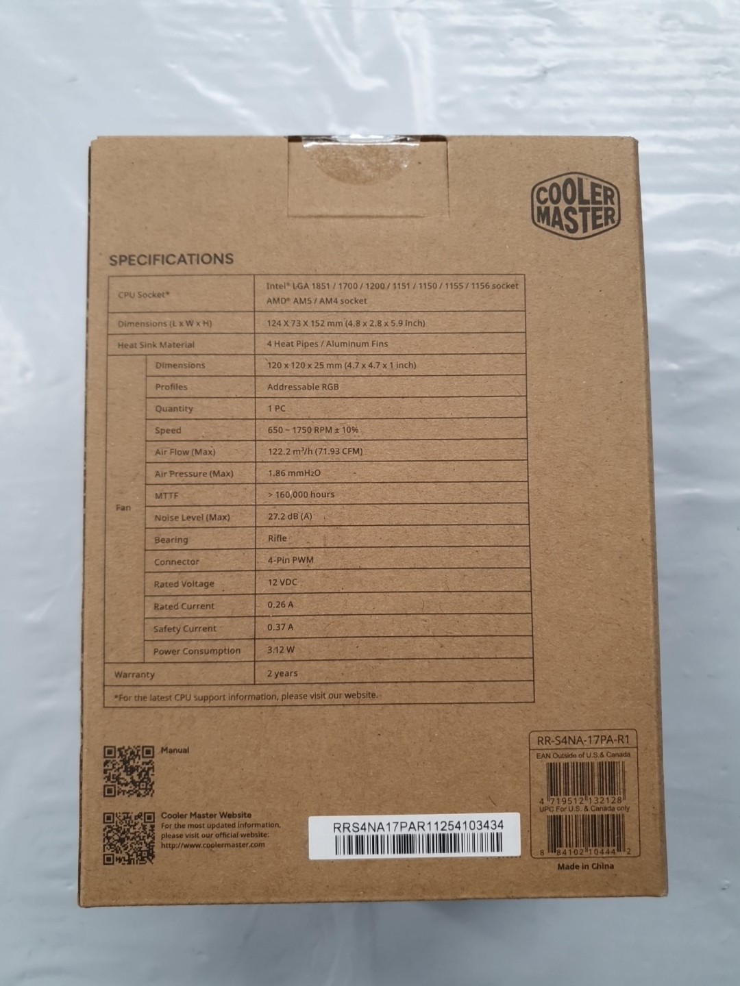Cooler Master Hyper 212 Spectrum V3 CPU Air Cooler ARGB 120mm PWM Fan