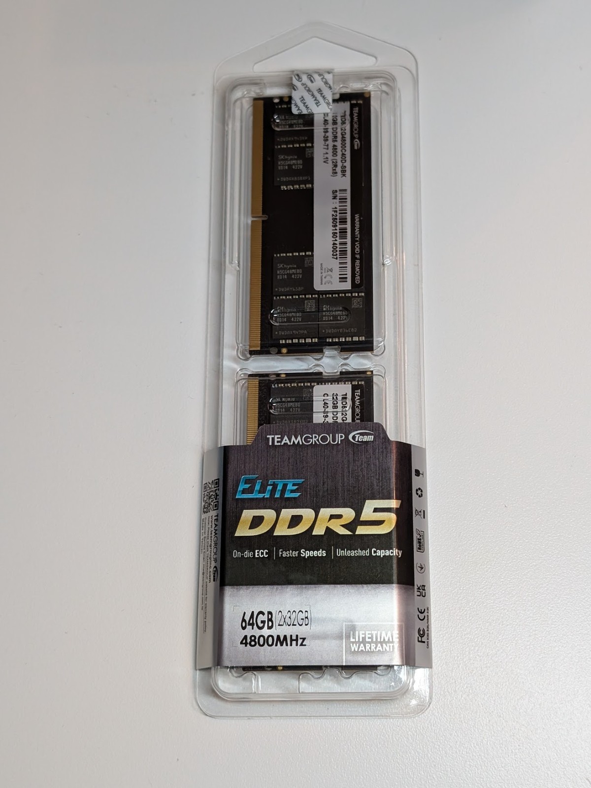 TEAMGROUP Elite 64GB 2x32GB DDR5 4800 CL40 SO-DIMM Laptop Memory