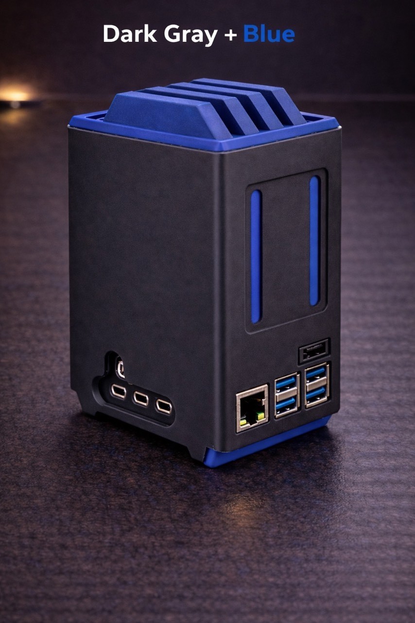 Raspberry pie 5 NAS enclosure case.