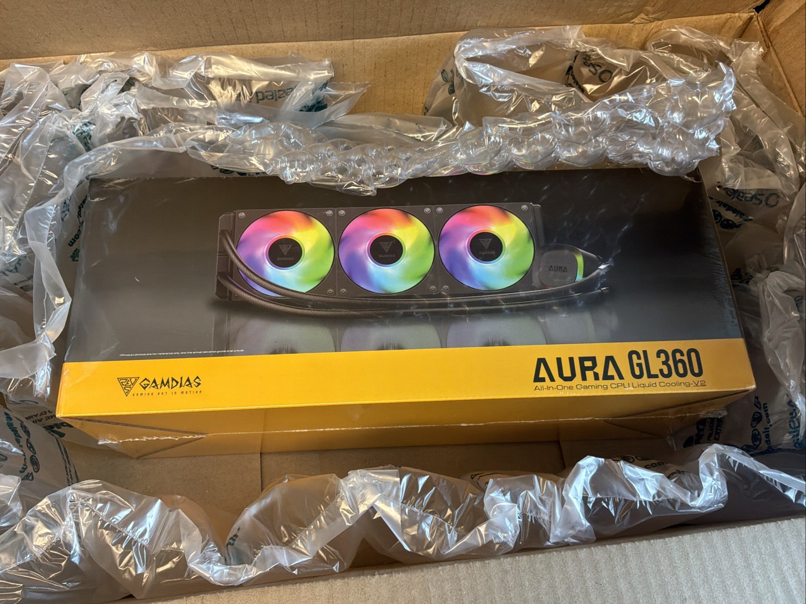 GAMDIAS AURA GL360 V2 ALL-IN-ONE GAMING CPU LIQUID COOLING-V2 360mm AIO RGB