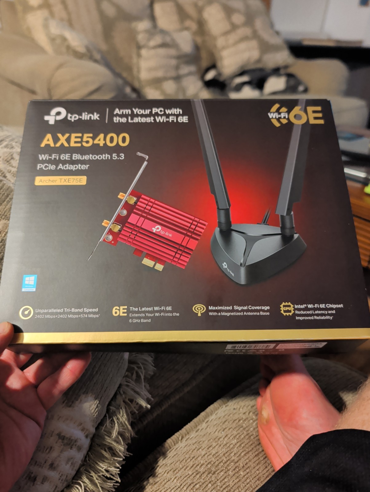 TP-Link AXE5400 Intel WiFi 6E Bluetooth 5.3 PCIe WiFi Card for PC Archer TXE75E