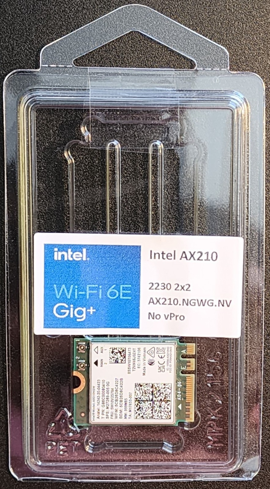 Intel WiFi 6 AX210 Wireless Card 802.11ax BT 5.1 Upgrade for Asus TUF A16 (2023)