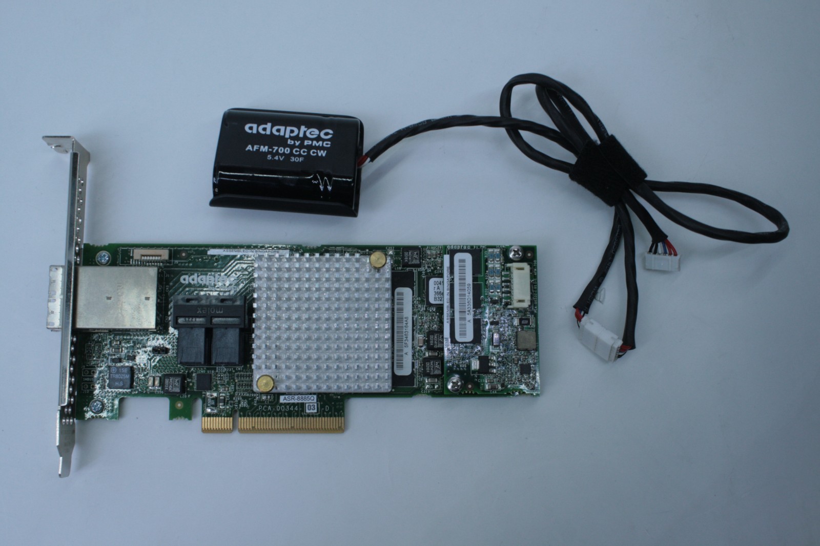 ADAPTEC ASR-8885Q PCI-EXPRESS SAS RAID CARD W/ BATTERY T7-B2
