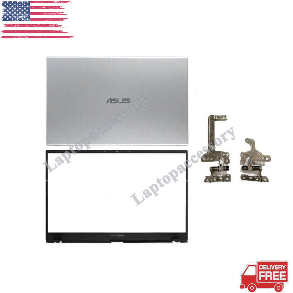 Back Cover & Bezel Hinges For ASUS VivoBook X512 X512U F512 V5000F Top Silver US
