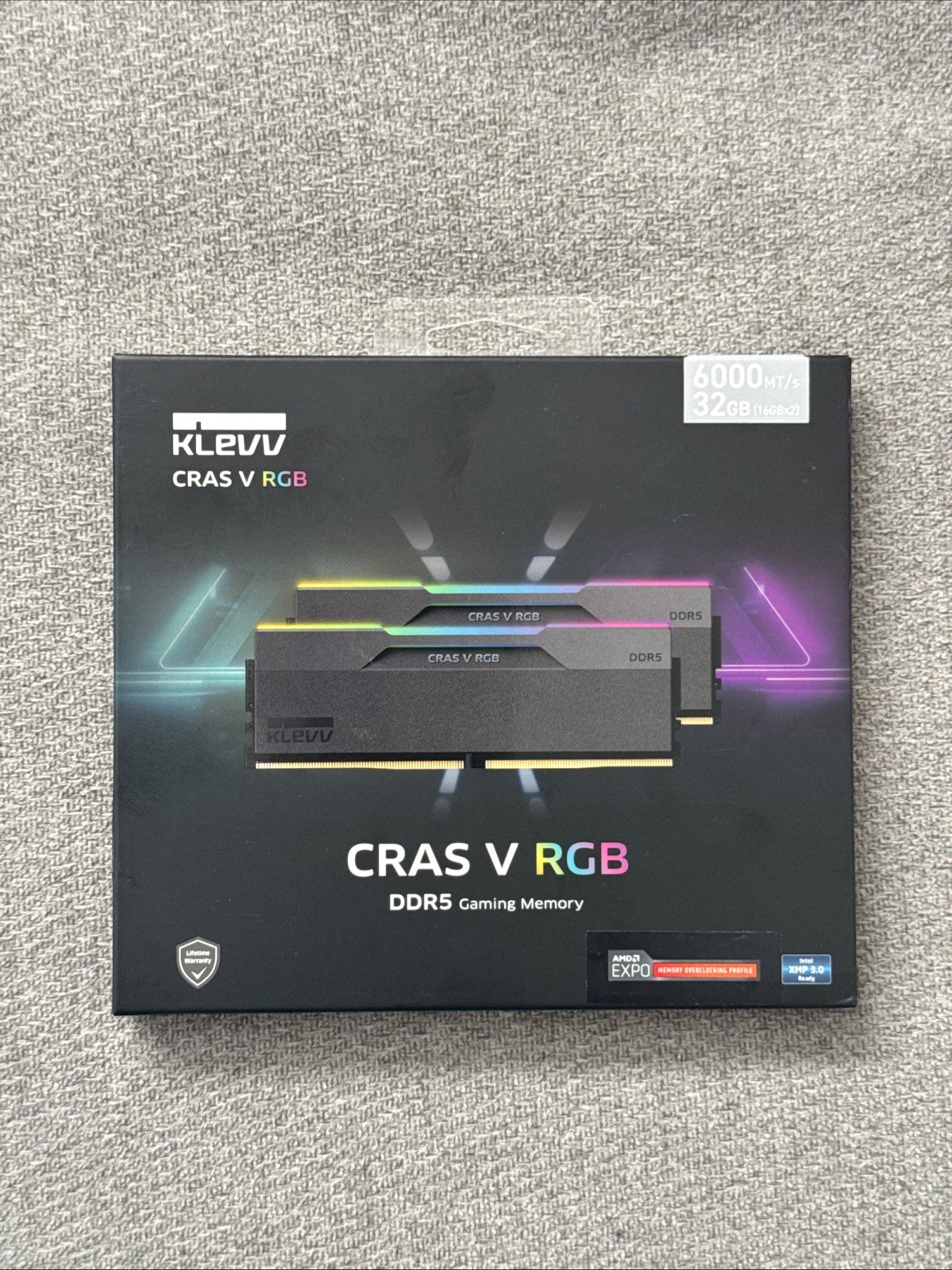 Klevv CRAS V RGB 32 GB (2x16GB) RAM 6000 MHz DDR5 (Brand New- Unopened Box)