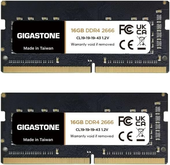 [DDR4 RAM] GIGASTONE 32GB Kit (2x16GB) DDR4 2666MHz (2400MHz or 2133MHz) PC4-213