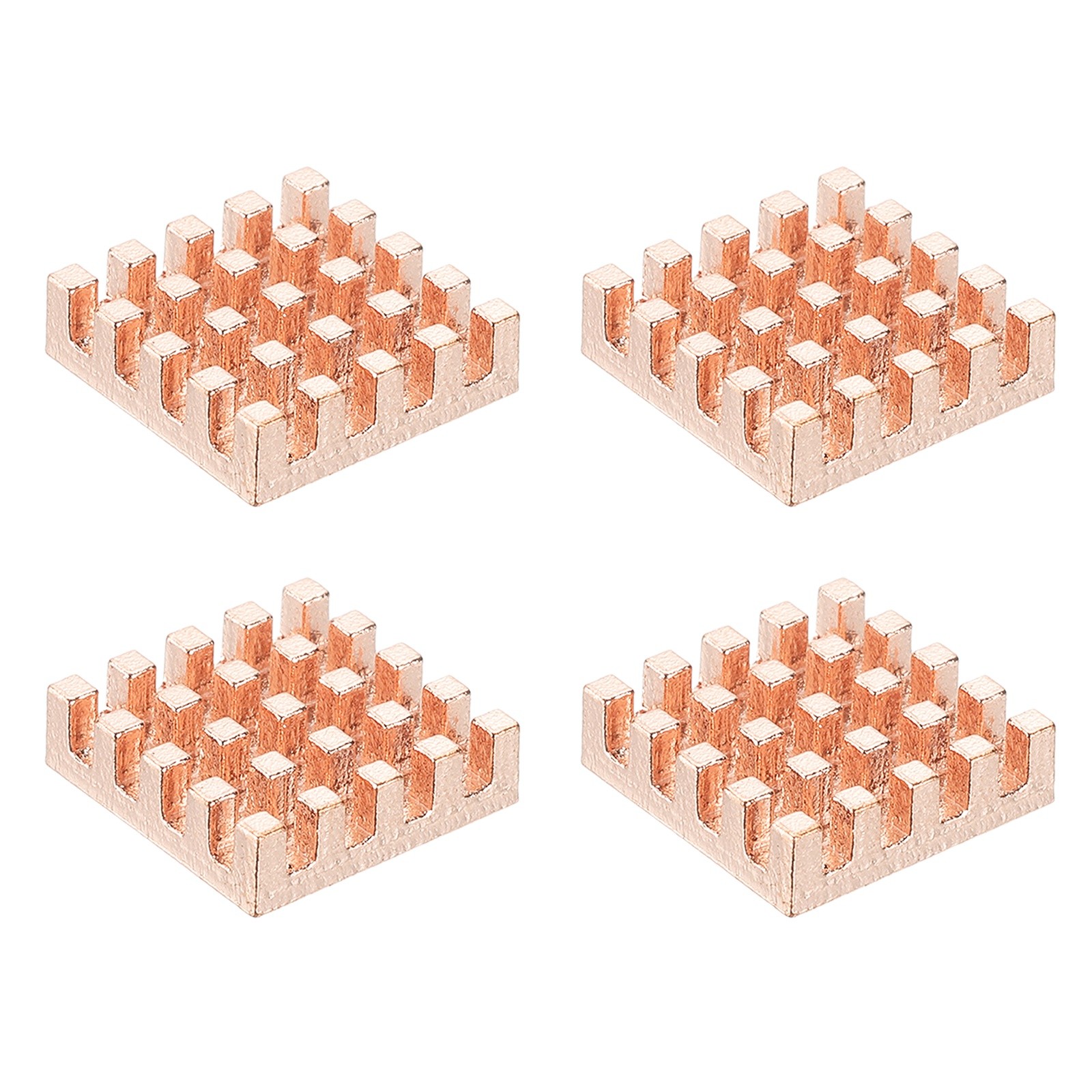 4 Pcs Copper Heatsink 14x14x4mm, Heat Sink Cooler Radiator for Raspberry Pi