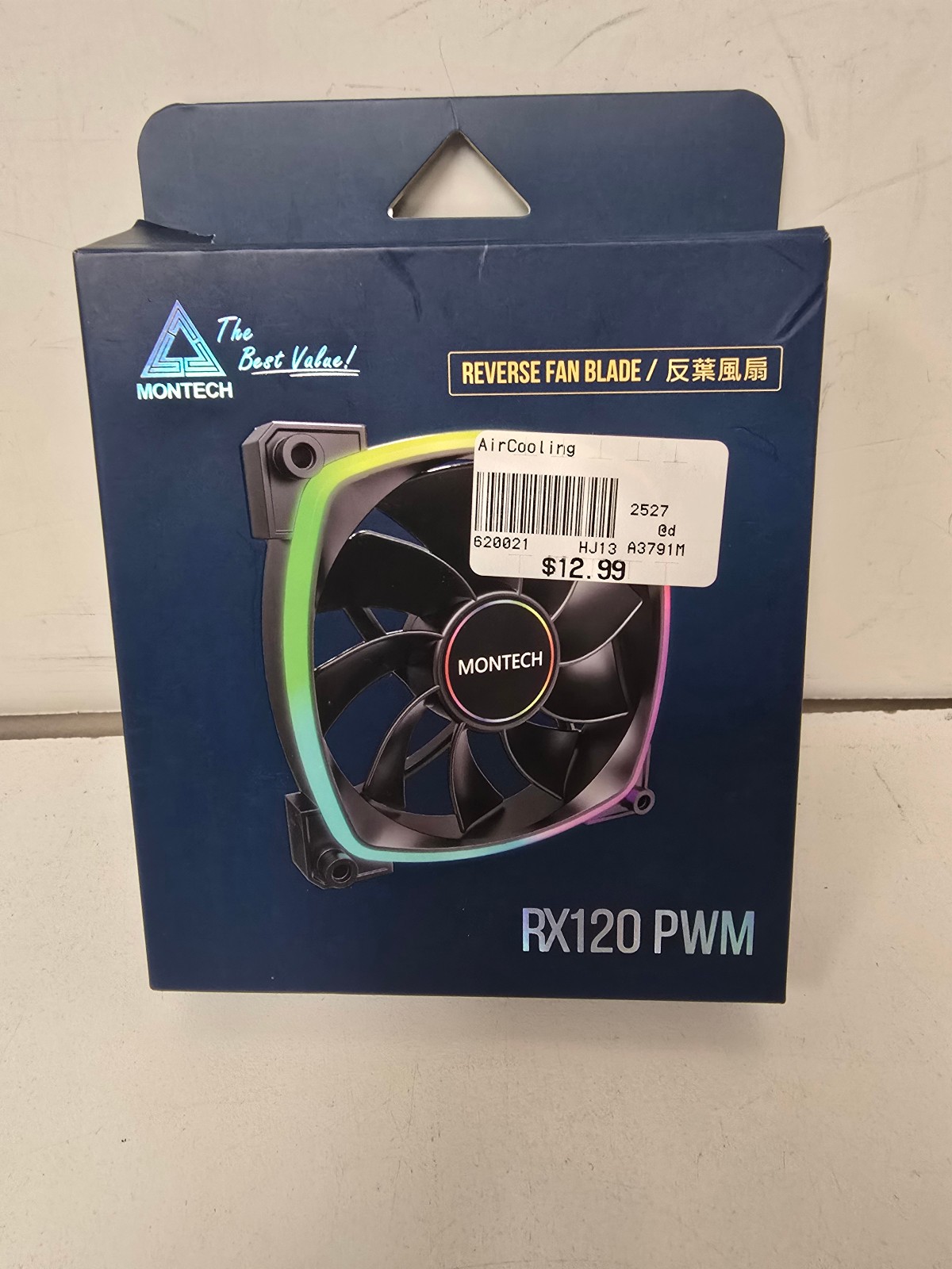 Montech RX120 ARGB 120mm Rifle Bearing Reversed Case Fan – Black