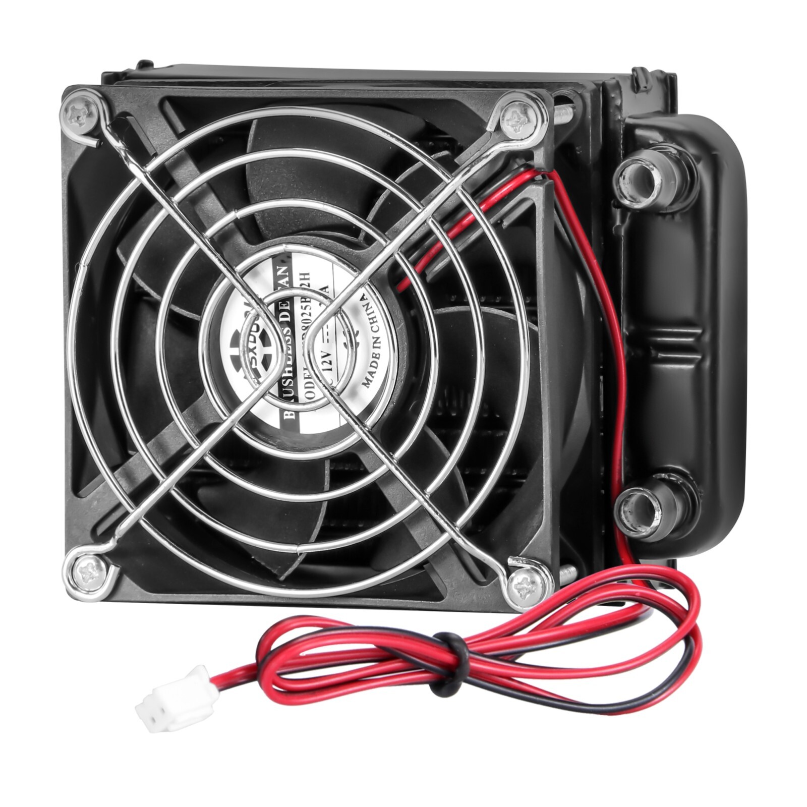 80mm DIY Water Cooling Radiator Aluminum Heat Exchangerwith 80mm Fan, DC12V Fan