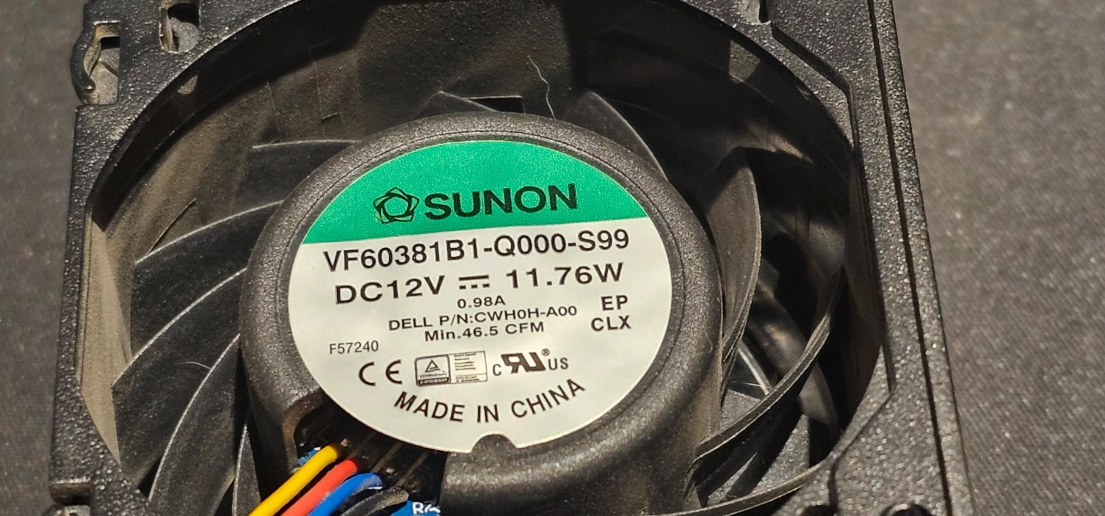 Dell PowerEdge R720 Server Fan Module 0H0H89 Hot Swap Cooling Fan